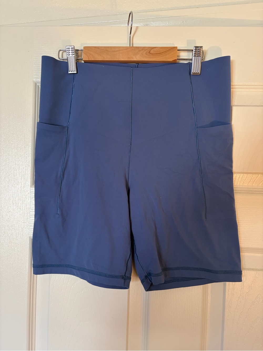 aerie High-Rise Bike Shorts — Slate Blue